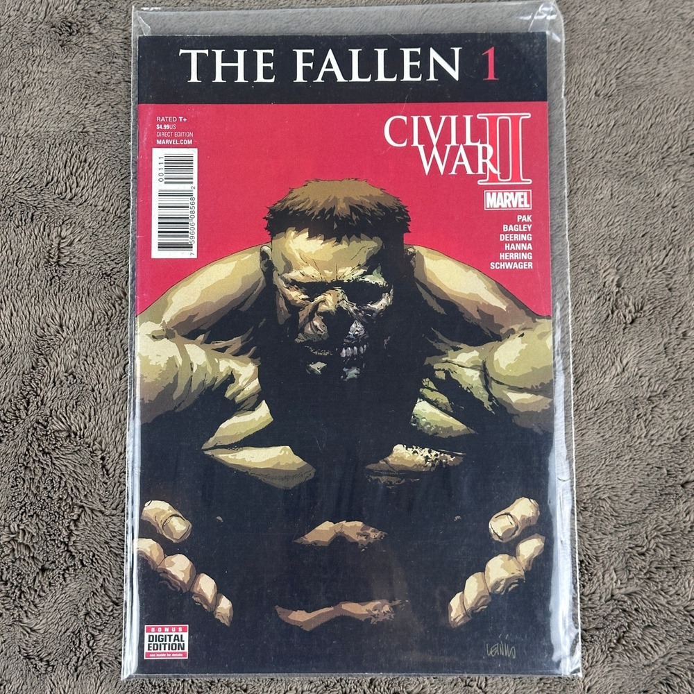 Marvel Civil War II The Fallen 1 Hulk Death Greg Pak Mark Bagley 2016 Comic Book